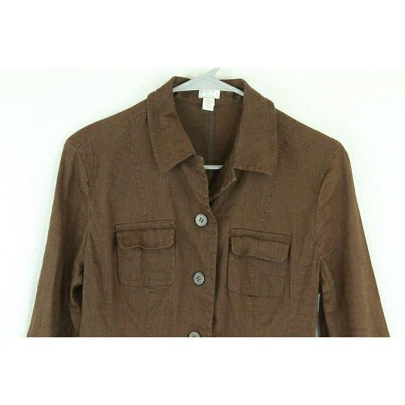 Apt. 9 Linen Blazer 8 Petite Jacket - Picture 2 of 5